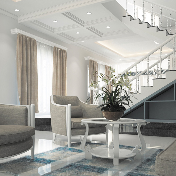 Встраиваемый светильник светодиодный 4000k круглый IP40 Feron 48874_FR