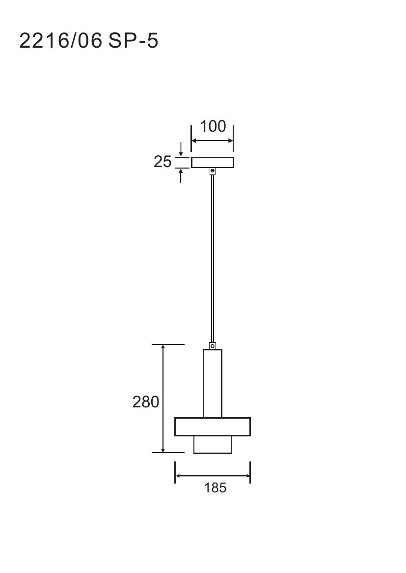 Подвесной светильник Divinare DELTA 2216/06 SP-5_DI