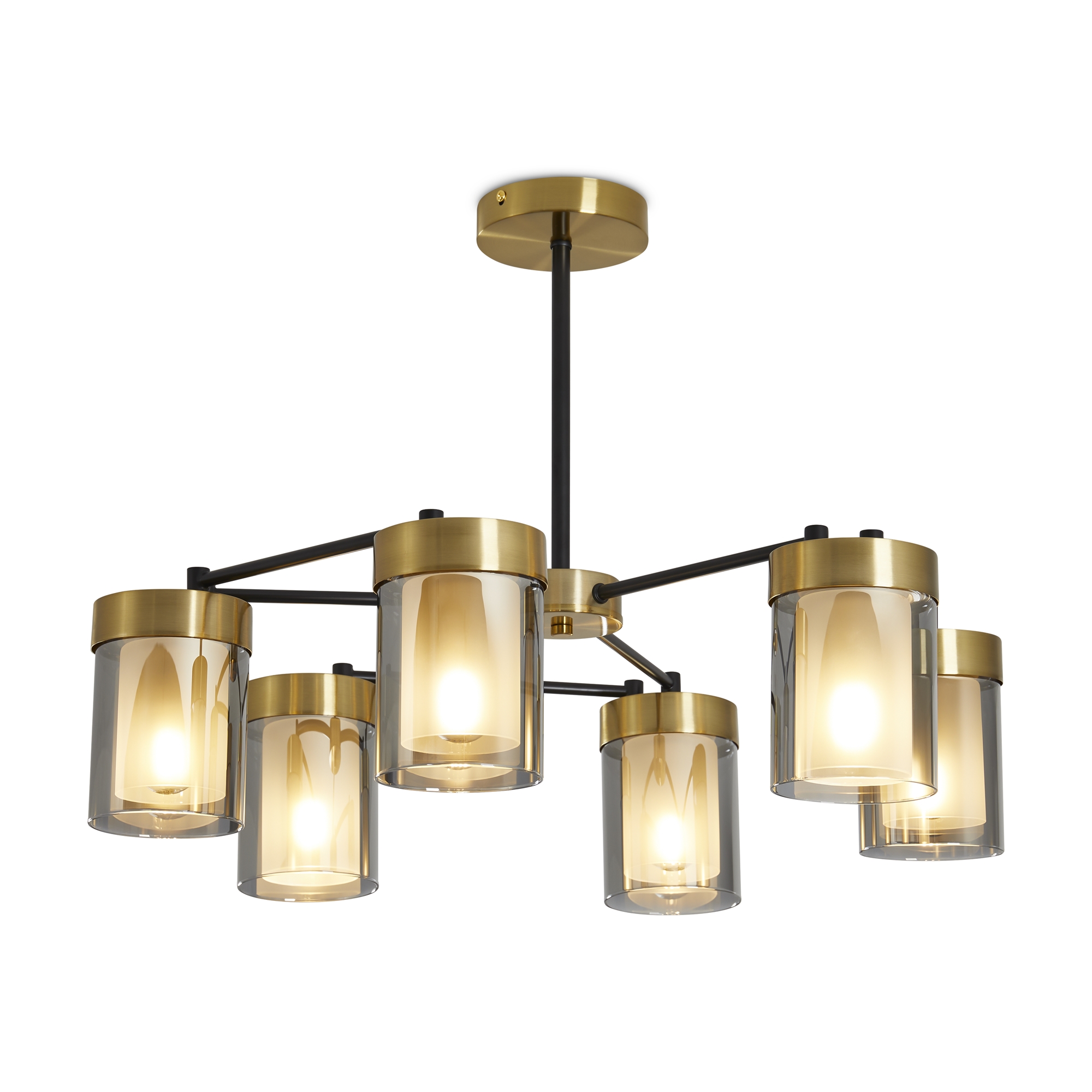 Подвесная люстра на штанге Freya Lora FR5432PL-06BBS_MY