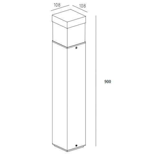 Наземный светодиодный светильник IP54 Oasis Light W61852-900 Gr_OL