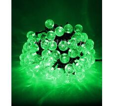 Гирлянда Шарики 10м Зеленая 9В, Диаметр Шарика 23мм, 100 LED, Провод Черный ПВХ, IP54 PCS-100B-G
