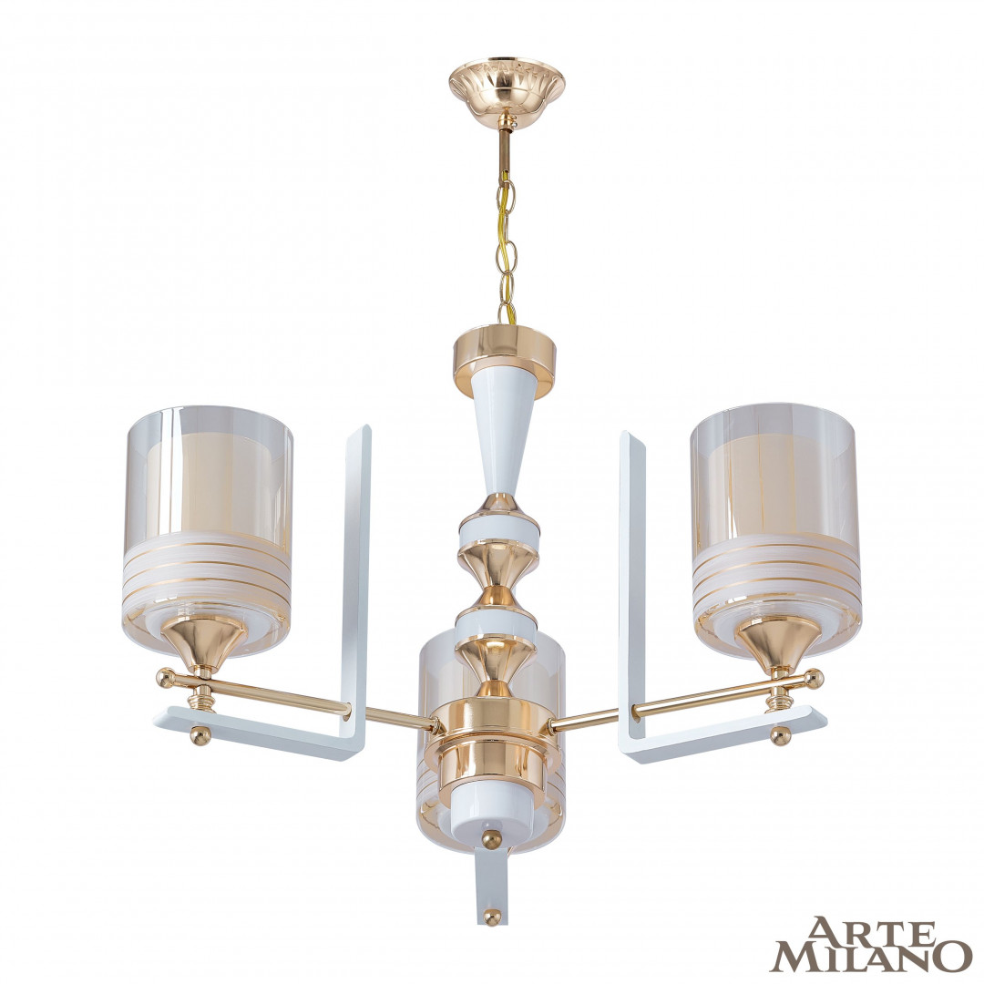 Подвесная люстра Arte Milano Florentina 306087/3 Wh/Gd