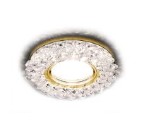 Встраиваемый светильник Ambrella light Crystal S701 CL/GD/WH_AMB