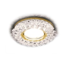 Встраиваемый светильник Ambrella light Crystal S701 CL/GD/WH_AMB