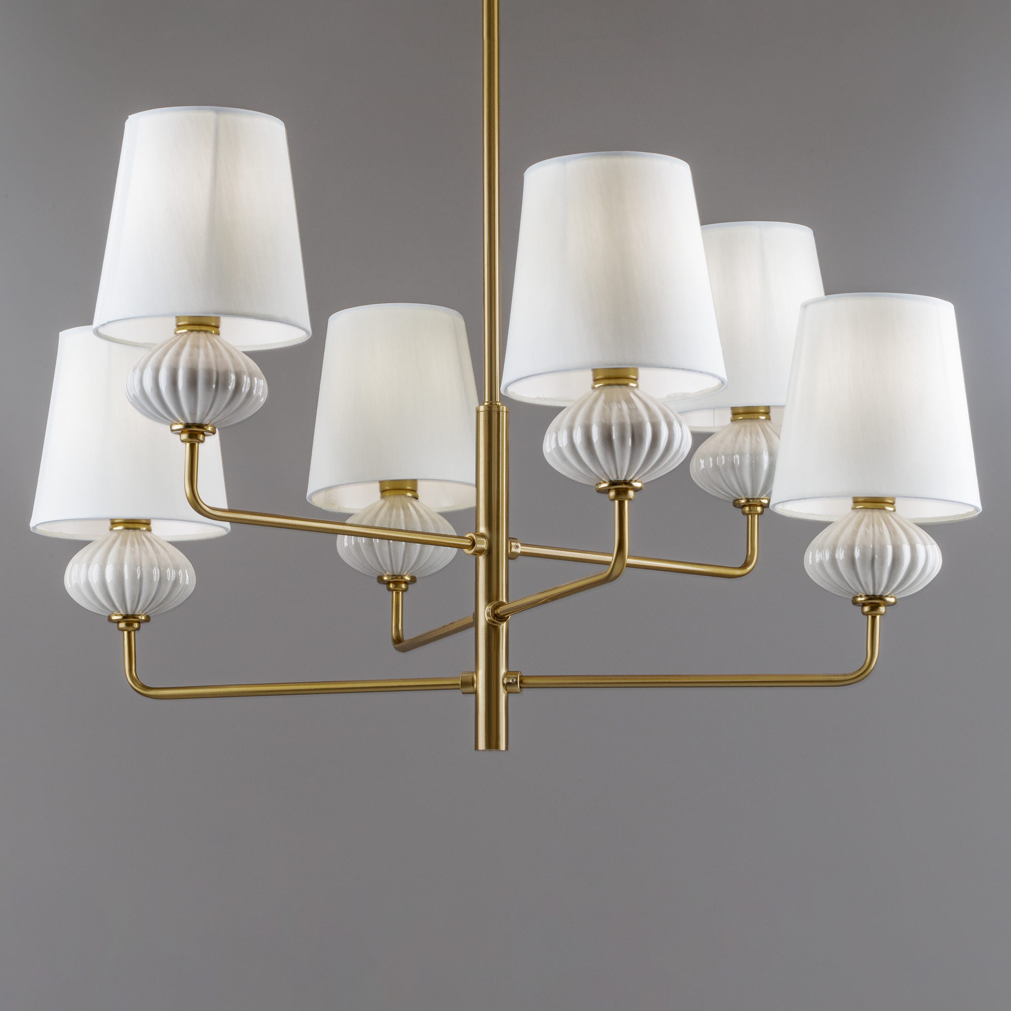 Подвесная люстра на штанге Freya Ceramics FR2029PL-06BS_MY