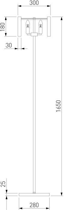 Торшер Bogate's 01116/3 золото_EU