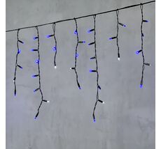 Гирлянда LTC Бахрома с Колпачком 3,1 x 0,5 м Синяя с Мерцанием Белого Диода 220В, 120 LED PIL120BLWCAP-11-2B