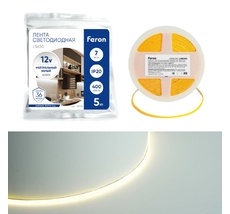 Светодиодная COB лента 400SMD(2110) 7Вт/м 4000K Feron 48948_FR