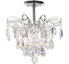 Потолочная люстра хрустальная на штанге 682/4PL Е27*60W Escada 682/4PL Chrome_ESC