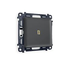 Выключатель одноклавишный с подсветкой Ambrella Volt ALFA мягкое касание QUANT MA902010_AMB