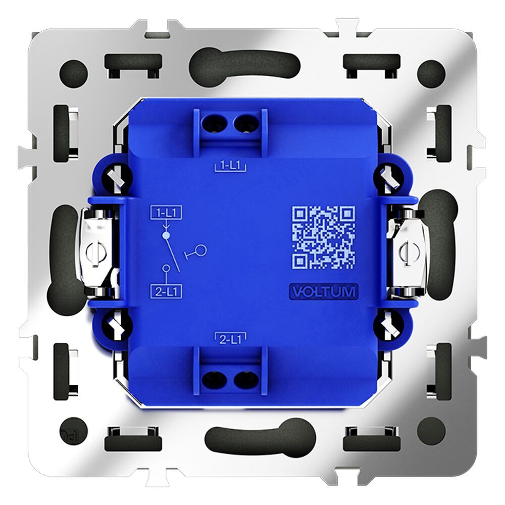 Выключатель встраиваемый VOLTUM S70 одноклавишный 10А VLS010106
