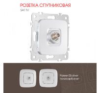 Розетка спутниковая SAT TV Arte Milano 205.42-1.silver