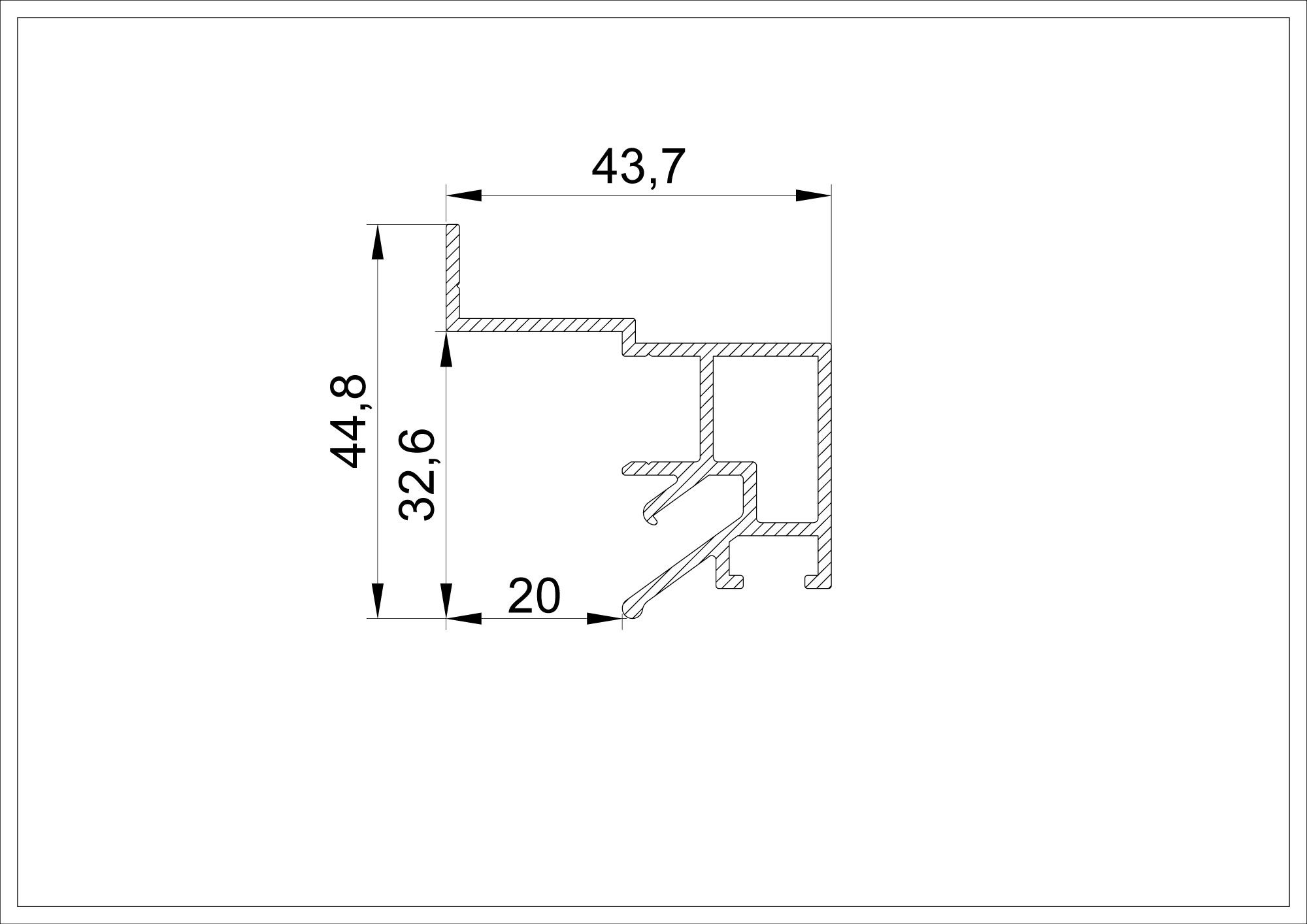 Алюминиевый профиль SWG Pro FSC-20-BL-2 SWG PRO 00-00022511_SW