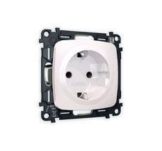 Розетка Ambrella Volt OMEGA с заземлением и шторками 2P+E 16A-250V QUANT MO207010_AMB