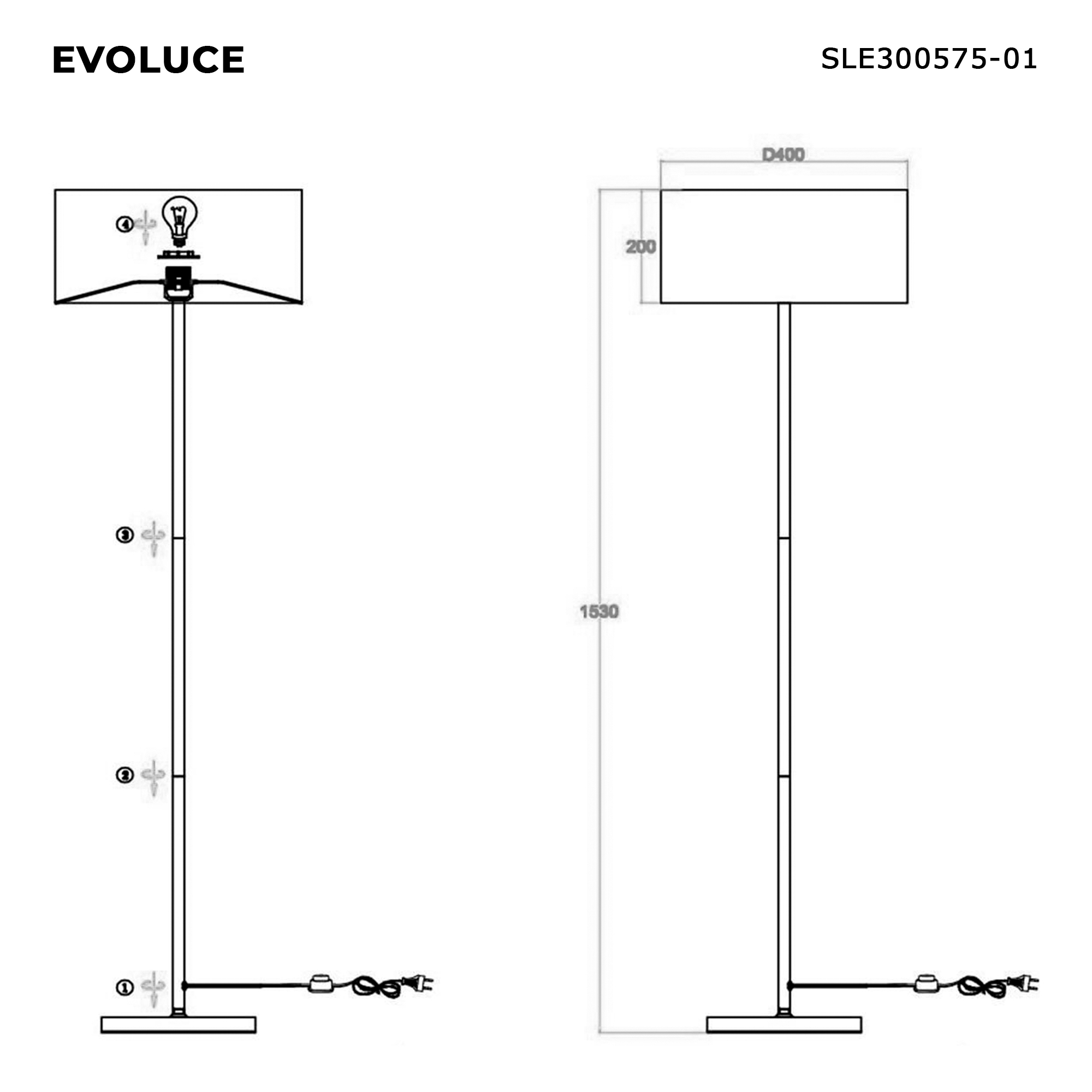 Торшер Evoluce BRESCIA SLE300575-01