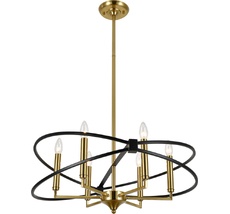 Потолочная люстра на штанге (10020/6R Black) Indigo V000487