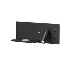 Спот светодиодный с беспроводным ЗУ и USB-портом левый Denkirs DK5092-BK