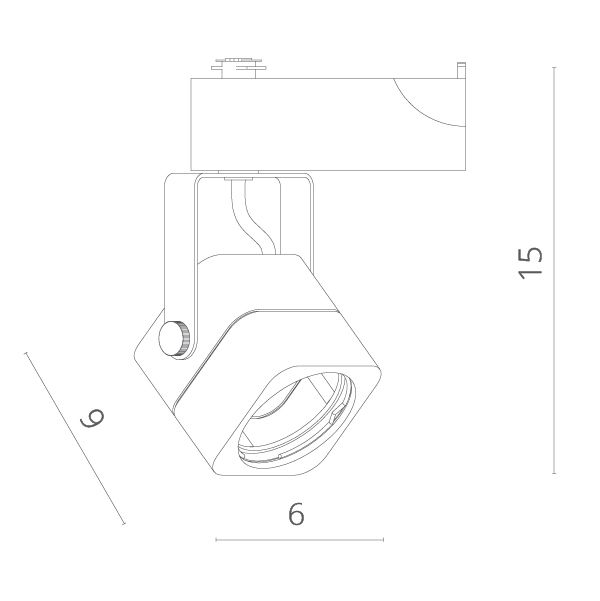 Светильник для рельсовой системы Lente A1314PL-1WH