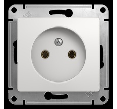 Розетка встраиваемая без заземления (белый) Systeme Electric GSL000141