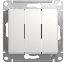 Выключатель встраиваемый трехклавишный (белый) Systeme Electric GSL000131