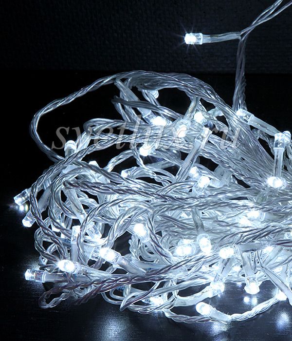 

Комплект 3 Белых Нити по 20м c Контроллером, 600 LED, Провод Прозрачный Силикон, IP65 03-037, 03-037