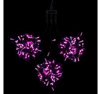 Комплект 3 Розовых Нити с Мерцанием Белого Диода по 20м, 600 LED KDD600BLW-11-1P