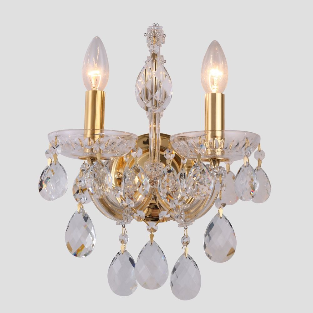 Бра Crystallux ISABEL ISABEL AP2 GOLD/TRANSPARENT_CR