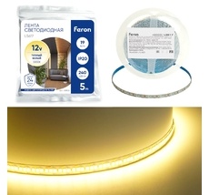 Светодиодная LED лента 240SMD(2835)/м 19Вт/м 12V 3000К Feron 48826_FR