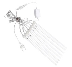 Светодиодная гирлянда занавес Сосульки 4.5*0.5м + сетевой шнур 3м 5000K динамичный c питанием от сети 220V Feron 51453_FR