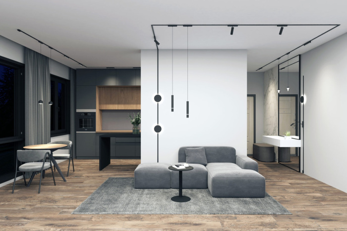 Светильник на шине Denkirs Grill DK5335-BK