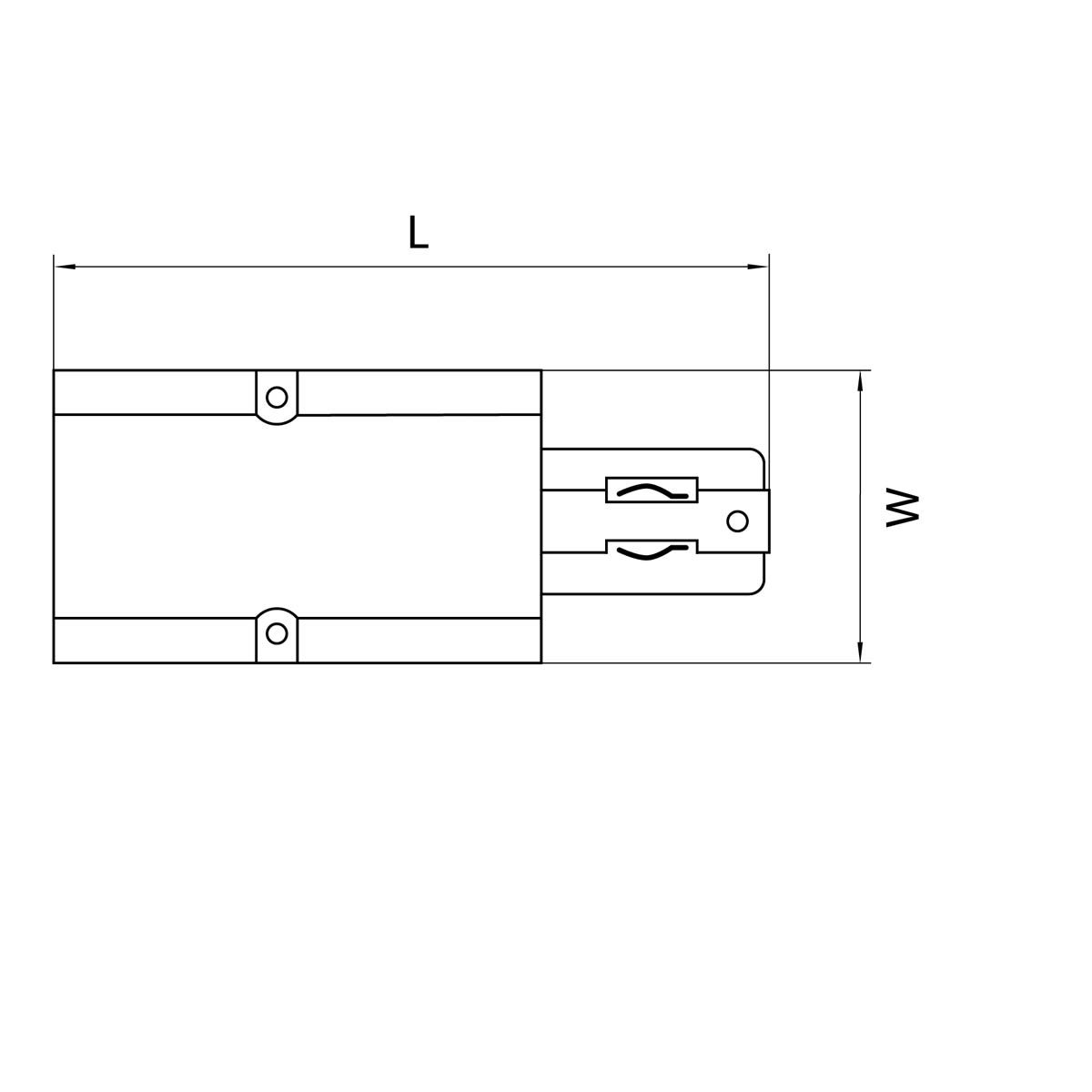 Питание боковое трековое трехфазное BARRA 504119_LS