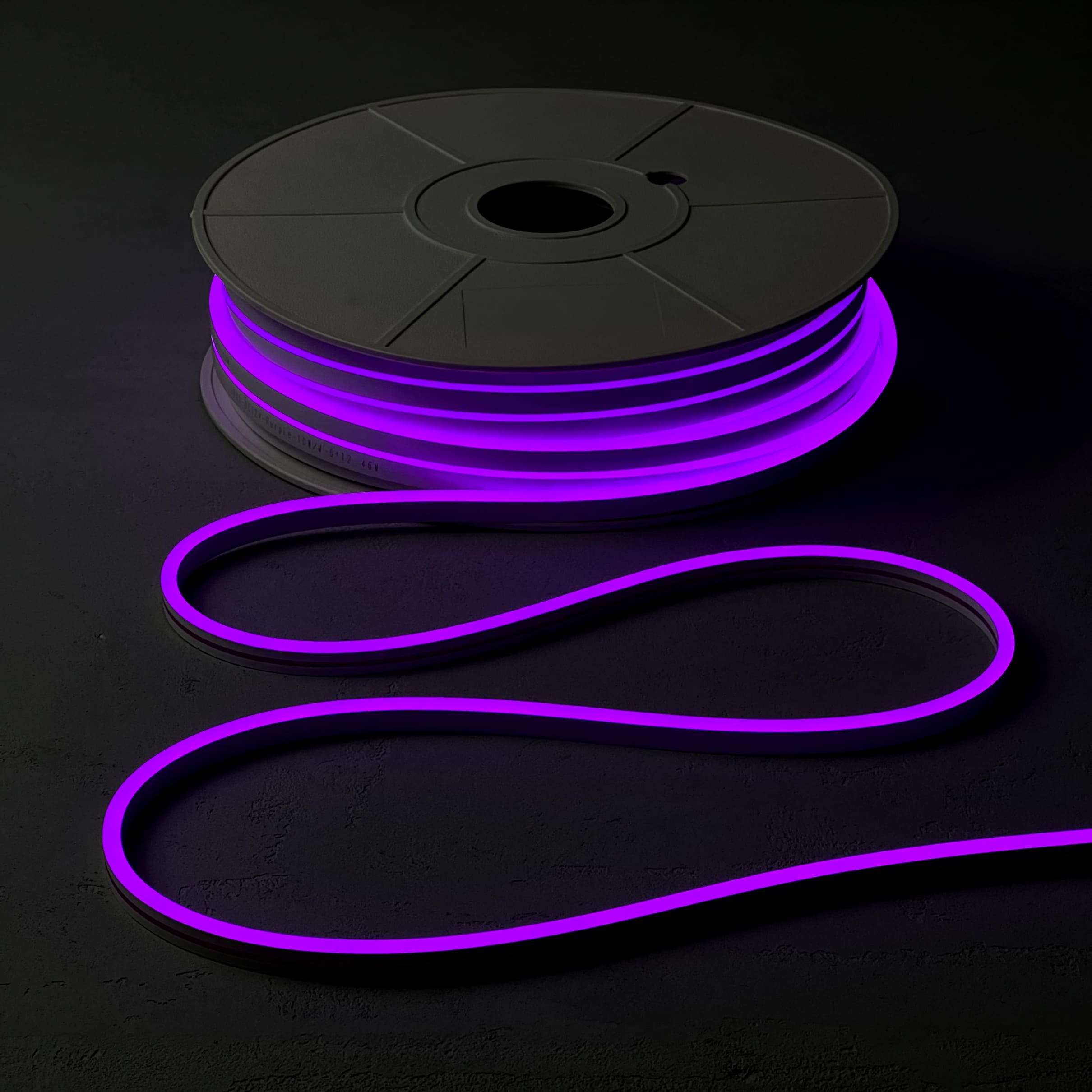 Односторонний Гибкий Неон 6х12мм Фиолетовый 12В, IP65 LTC FR-23528 FR-23528