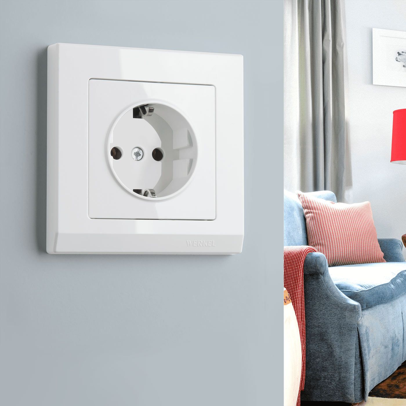 Розетка с заземлением Werkel WL01-SKG-01-IP20 a051127_WR