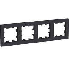 Рамка на 4 поста (карбон) Systeme Electric ATN001004
