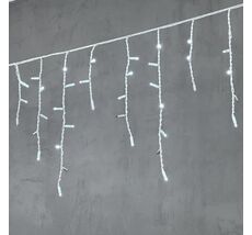 Гирлянда Бахрома 3,1 x 0,5 м Белая с Мерцанием Белого Диода 220В, 120 LED, Провод Белый Каучук, IP65 LTC LL120BLW-8-2W LL120BLW-8-2W