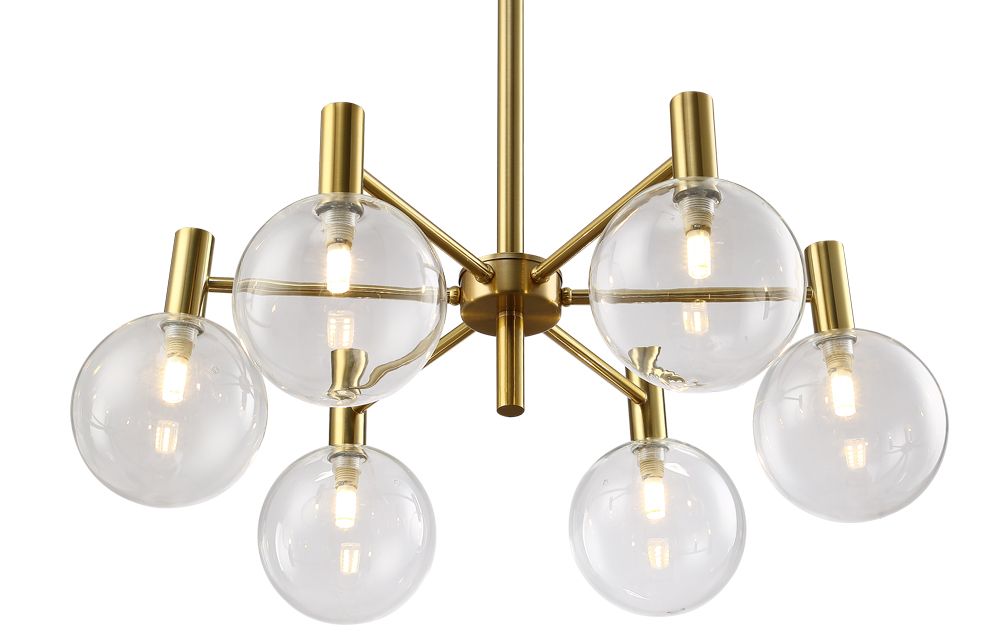 Подвесная люстра Crystallux ANDRES ANDRES SP6 BRONZE/TRANSPARENTE_CR