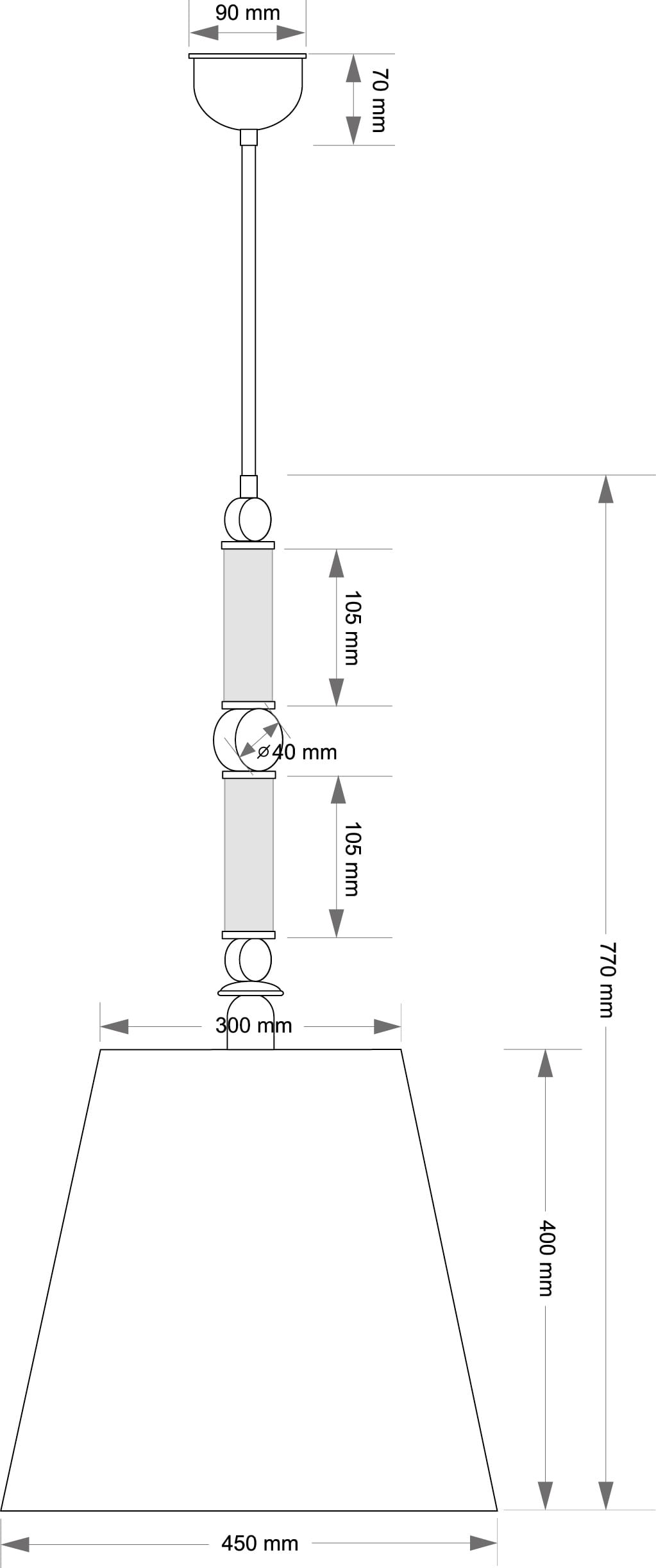 Подвесной светильник Kutek TAMARA TAM-ZWD-1(N/A)