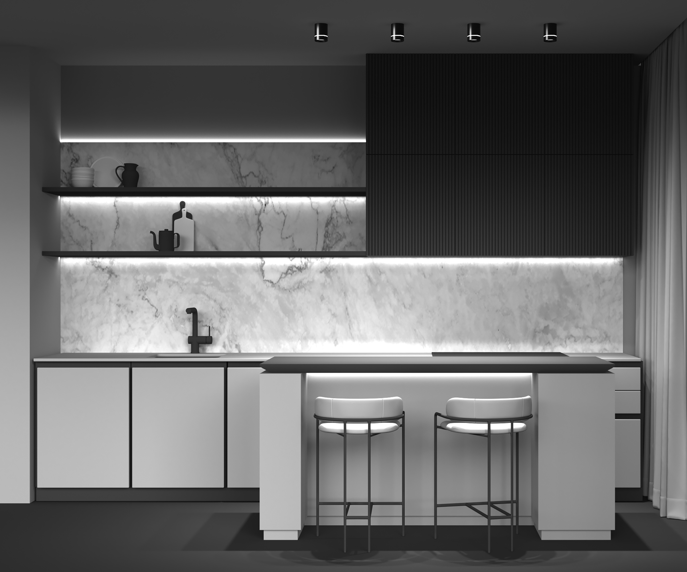 Накладной светильник Maytoni Orlo C085CL-9W4K-B_MY