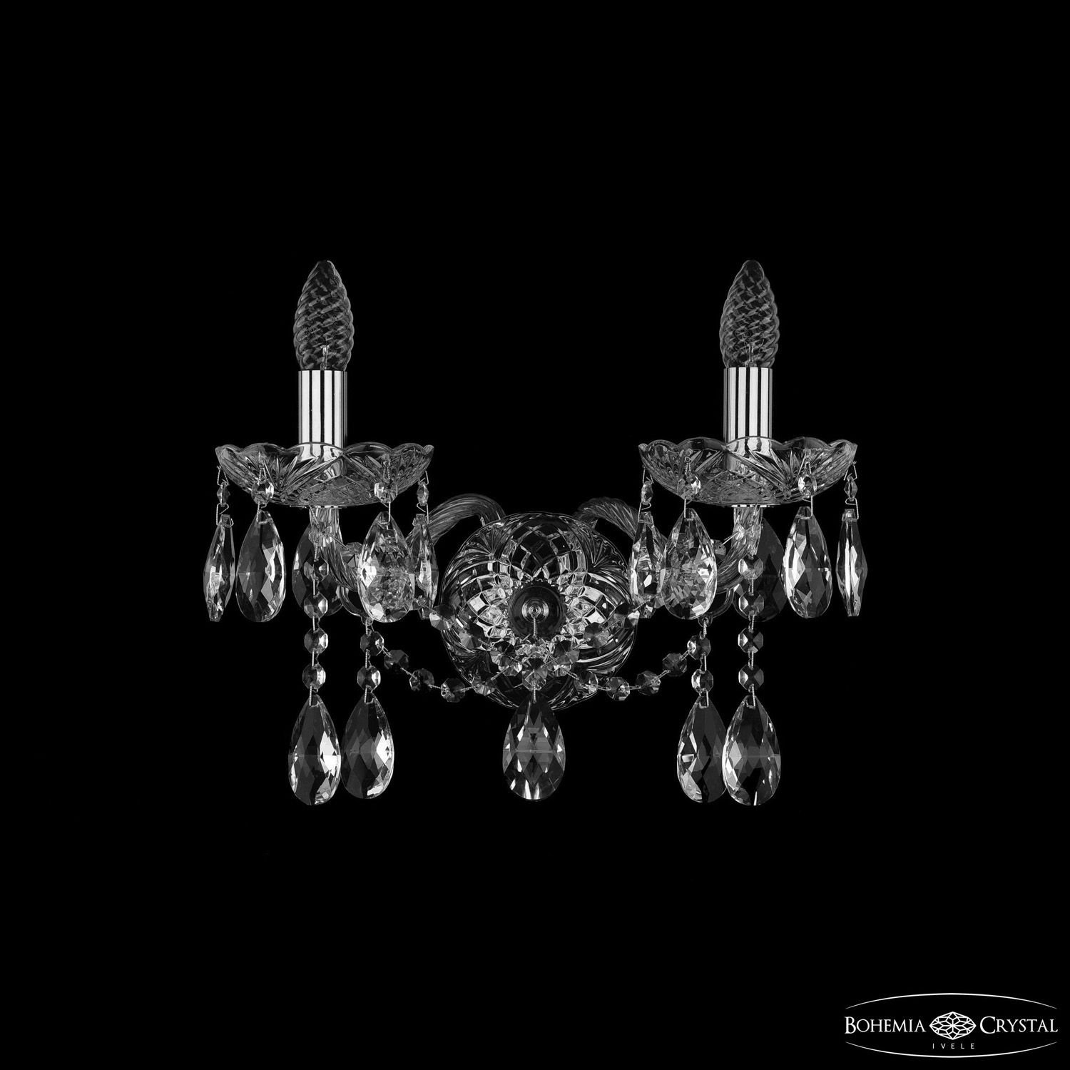 Бра Bohemia Ivele Crystal 1413B/2/165/XL Ni_BI