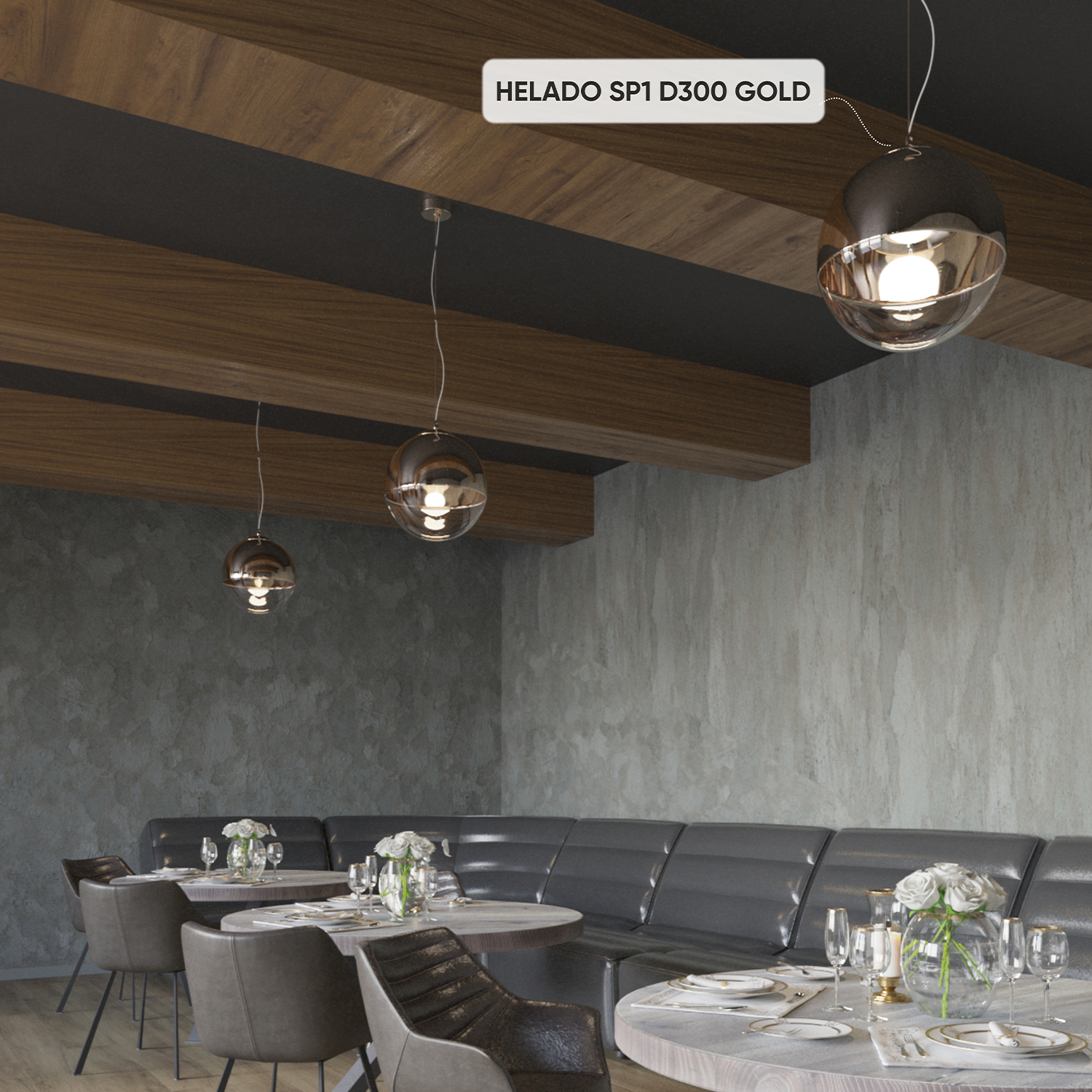 Подвесной светильник Crystallux HELADO HELADO SP1 D300 GOLD_CR