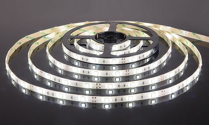 Лента светодиодная 12V 7,2W 30Led 5050 IP65 холодный белый, 5м a027834_ES
