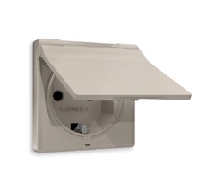 Лицевая панель для электрической розетки с/з со шторками и крышкой IP44 QUANT Ambrella Volt ALFA AP3680_AMB