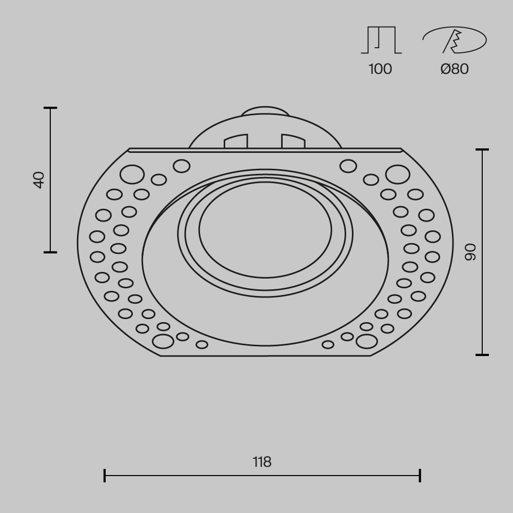 Встраиваемый поворотный светильник Maytoni Technical Dot DL042-01-RD-B_MY