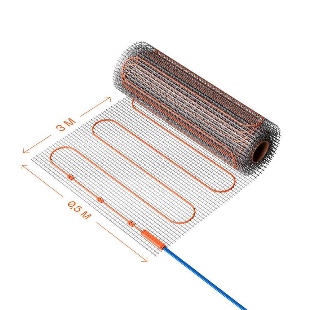 Нагревательный мат (теплый пол) 150W 3m Voltum VLT01-150-1.5