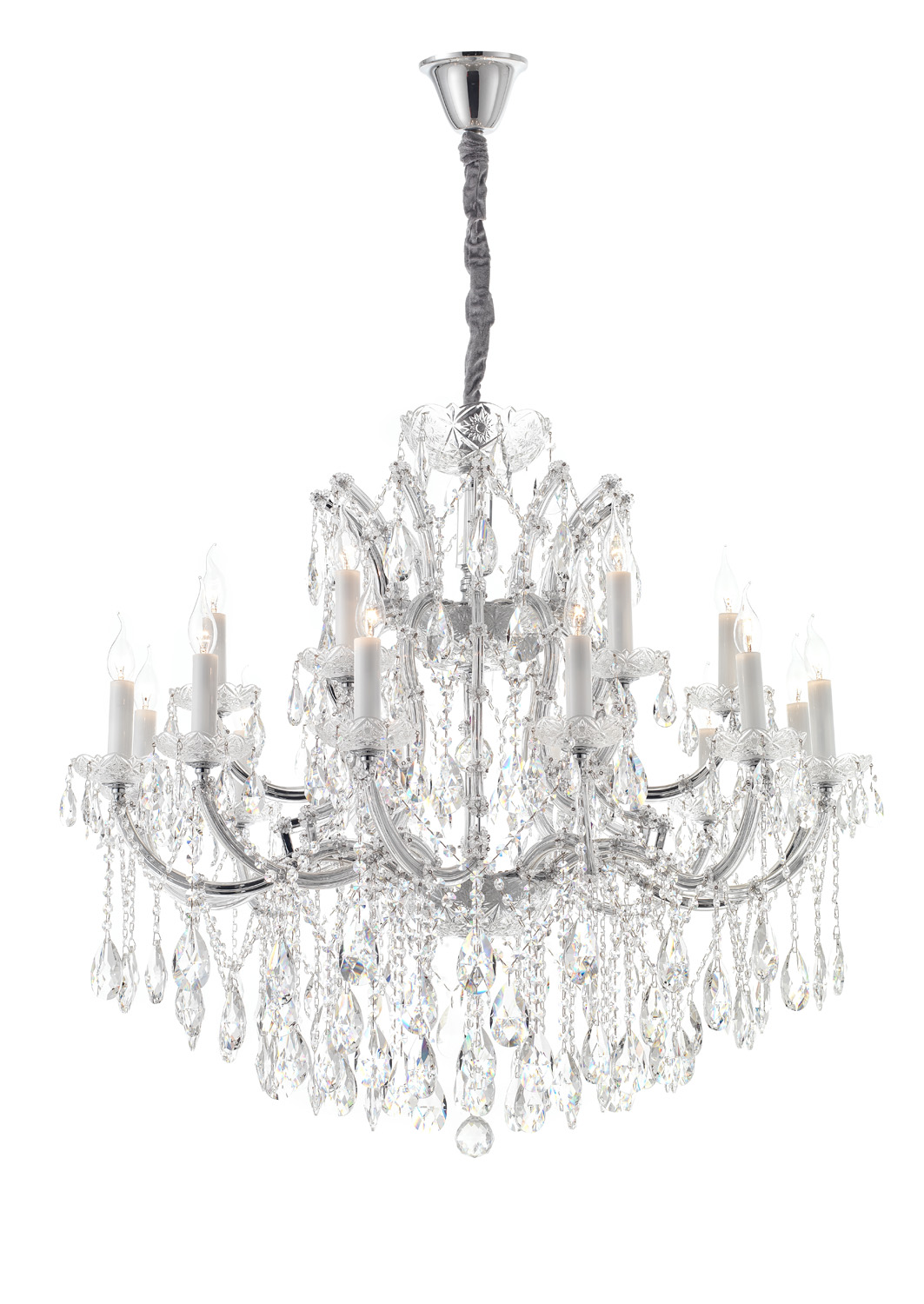

Подвесная люстра iLamp Diamond 6071-18 CR+CL, 6071-18 CR+CL
