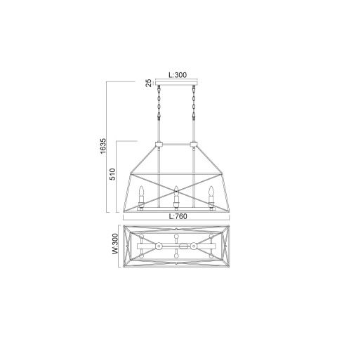 Подвесная люстра Vele Luce Clemente VL4272P06