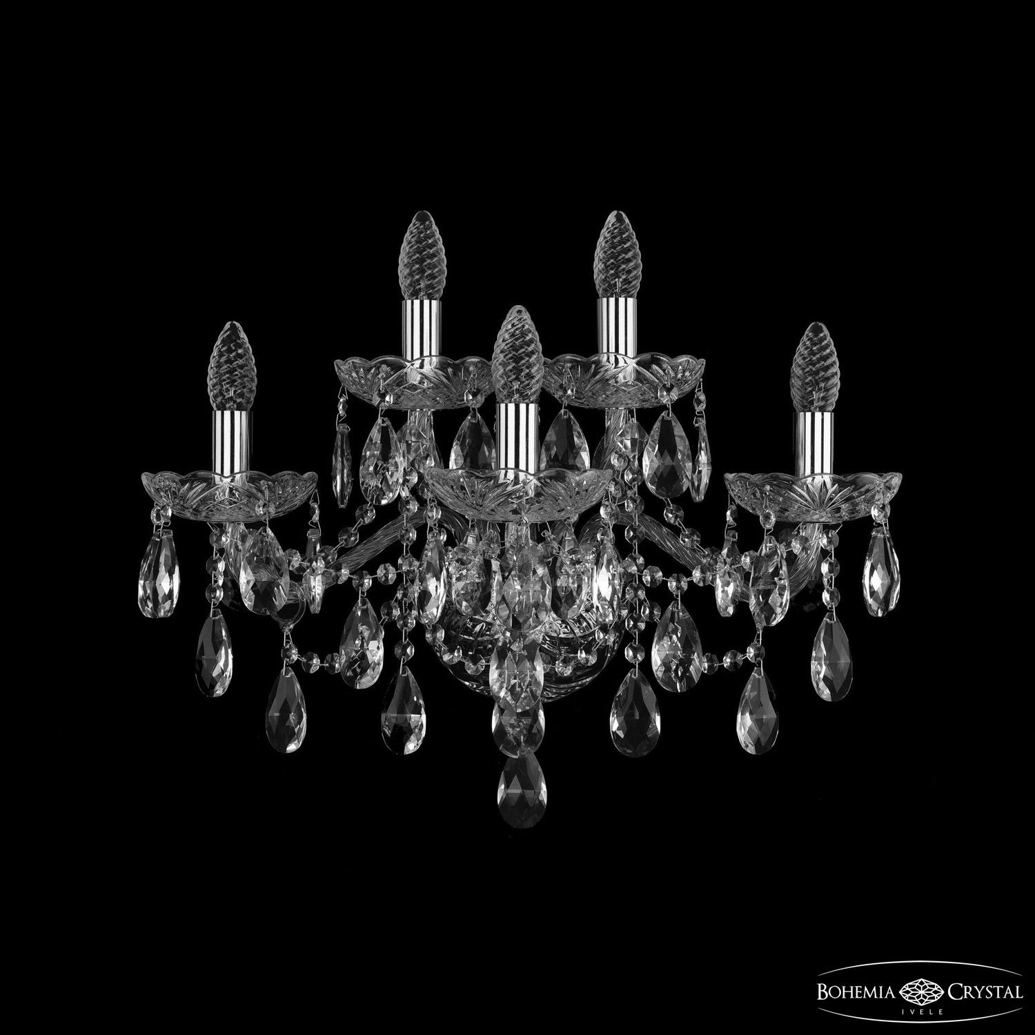 Бра Bohemia Ivele Crystal 1415B/3+2/200/XL Ni_BI