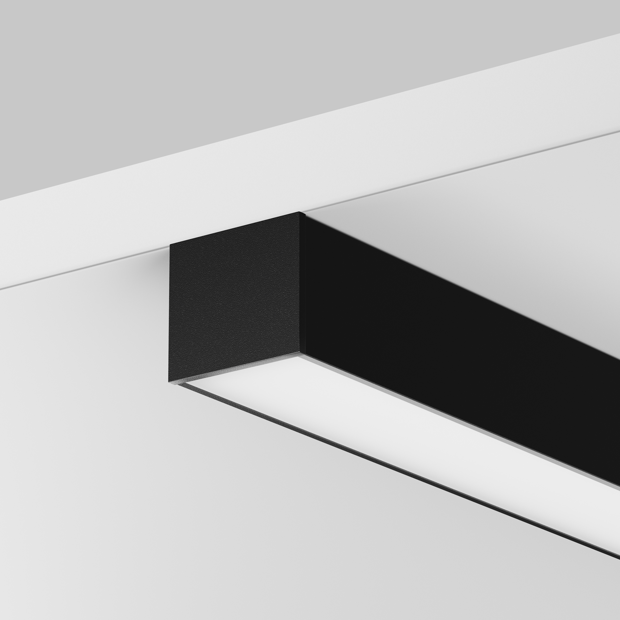 Алюминиевый профиль накладной-подвесной 25x22 (Черный, 2 м), ALM-2522-B-2M Maytoni 633013_MY