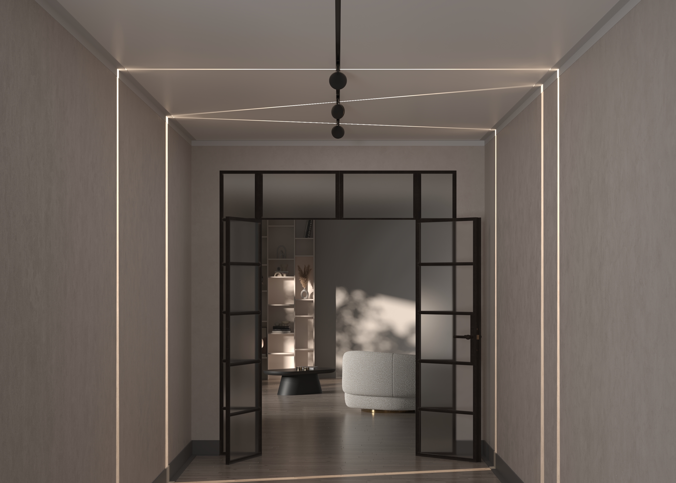 Трековый светильник Maytoni Outline TR090-2-6W4K-B_MY