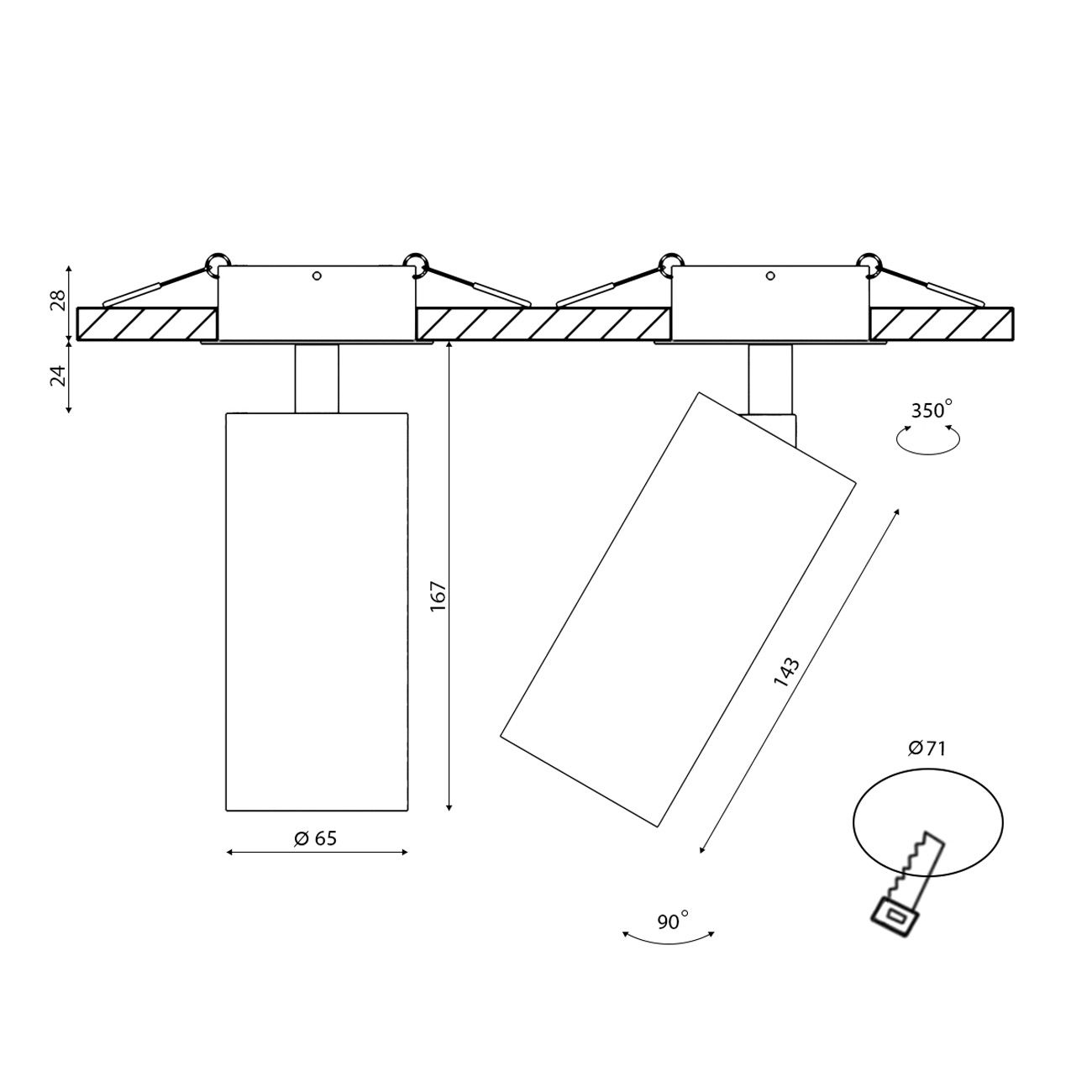 Крепление для светильника VILLY VL-M4-WH 00-00003418_SW